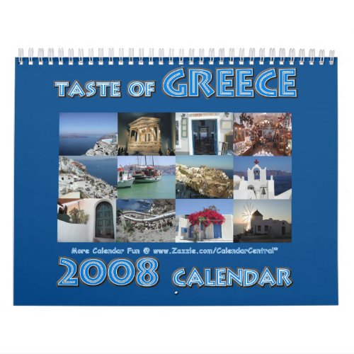 Taste of Greece 2008 Calendar