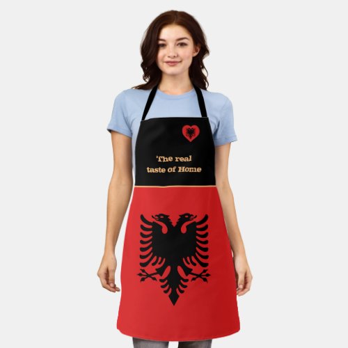 Taste of Home  Albanian Flag Albania Cooking Ap Apron