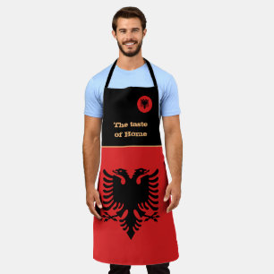 Taste of Home & Albanian Flag, Albania /Cooking Ap Apron