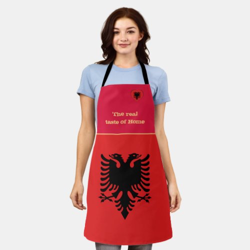 Taste of Home  Albanian Flag Albania Cooking Apron