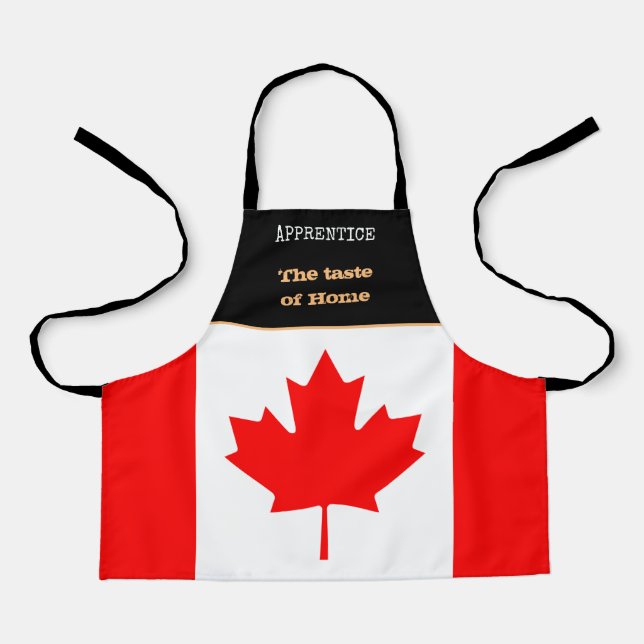 Taste of Home & Canadian Flag, Canada /Cooking Apron (Front)