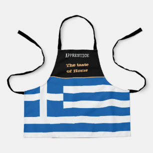 Taste of Home & Greek Flag, Greece /Athens Cooking Apron