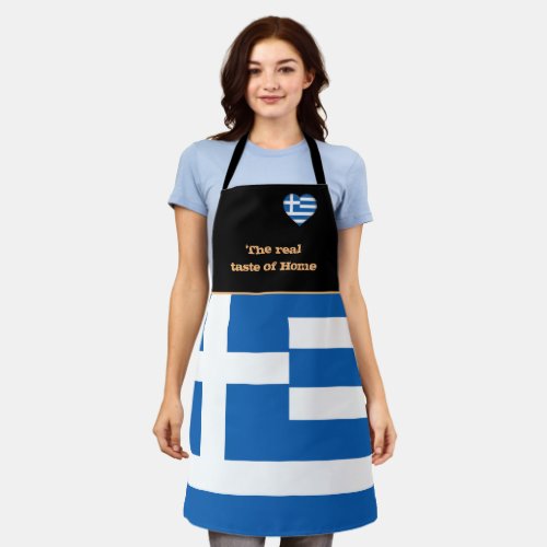 Taste of Home Greek Flag Greece Athens Cooking Apron