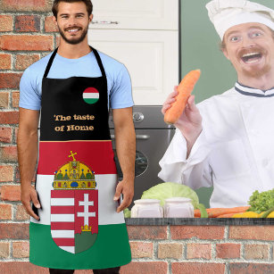 Taste of Home & Hungarian Flag, Hungary /Cooking Apron