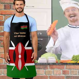 Taste of Home & Kenyan Flag, Kenya /Africa Cooking Apron