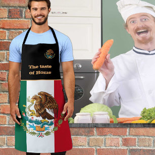 Taste of Home & Mexican Flag, Mexico /Cooking Apron