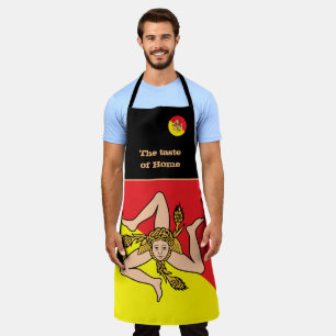 Taste of Home & Sicilian Flag, Sicily /Cooking Apron