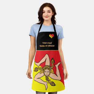 Taste of Home & Sicilian Flag, Sicily /Cooking Apron
