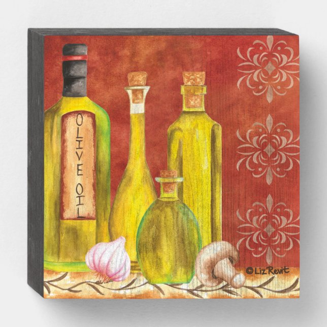 Taste of Italy 701 by Liz Revit Wooden Box Sign (Front Horizontal)