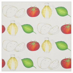 Taste of Italy Tomato Basil Olive Oil Food Cooking Fabric