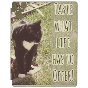 Taste of Life Motivational Cat Design Photo iPad Smart Cover