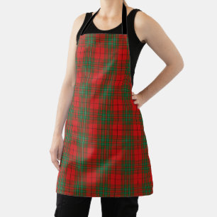 Taste of Scotland Clan Cumming Red Green Tartan Apron