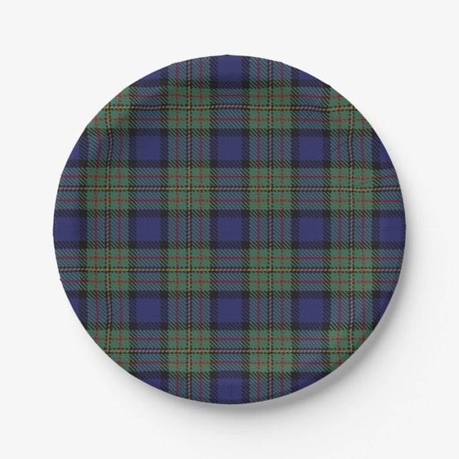 Taste of Scotland Clan MacLaren Tartan Plaid Paper Plates (Front)