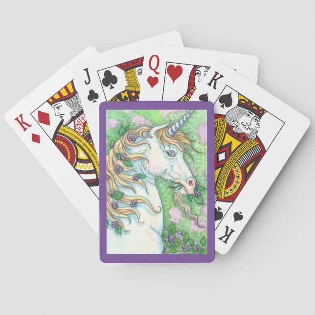 Taste Of Violets FANTASY UNICORN PLAYING CARDS (Back)
