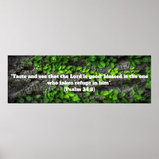 Taste & See Inspirational Bible Quote Poster