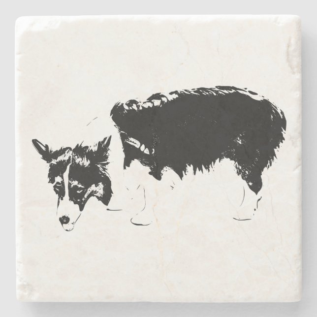 Taste-Test Pause Stone Coaster (Front)