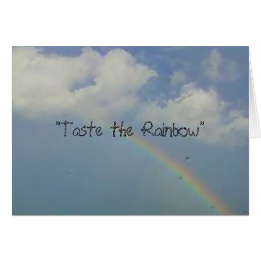 "Taste the Rainbow" Cards (Front Horizontal)