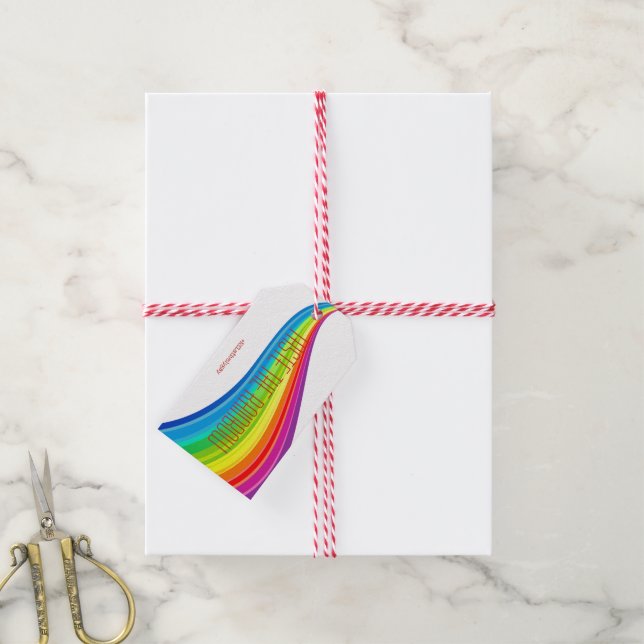 Taste the Rainbow Hashtag Gift Tags (With Twine)