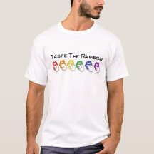 Taste The Rainbow Mouths White Shirt Mens