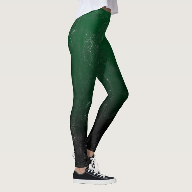 Tasteful Black Artistic Pencil Blotches and Shade Leggings (Right)