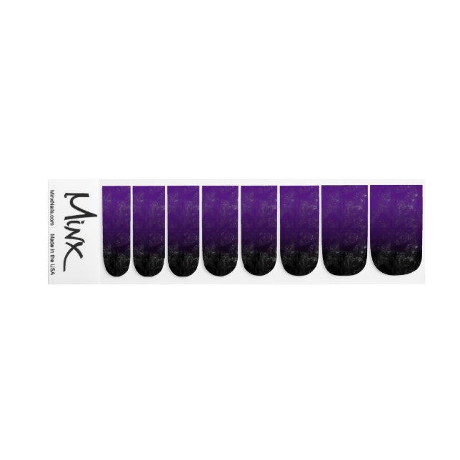 Tasteful Black Artistic Pencil Blotches and Shade Minx Nail Art (Right Hand)