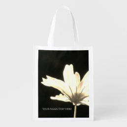 Tasteful Bold Beautiful Sepia Cosmos Flower Bloom Grocery Bag