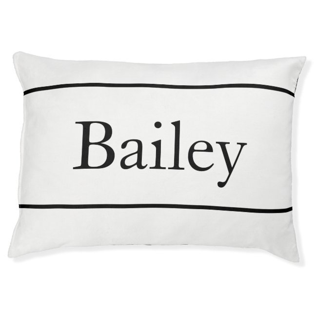 Tasteful Minimalist Personalized Pet Bed (Front)