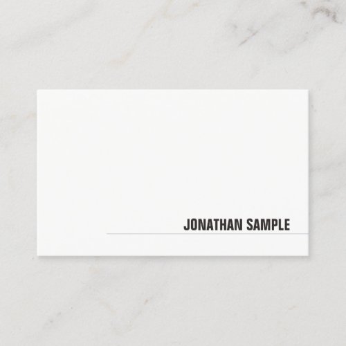 Tasteful Modern Minimalist Elegant Nice Plain Business Card