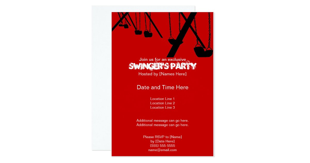 Tasteful Swingers Party Invitations  Zazzle