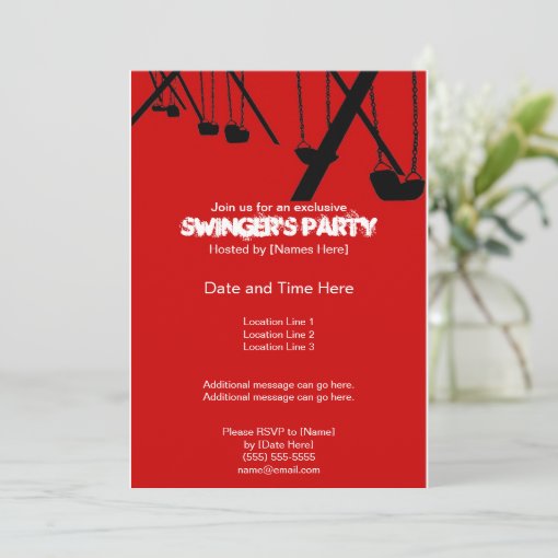 Tasteful Swingers Party Invitations Zazzle