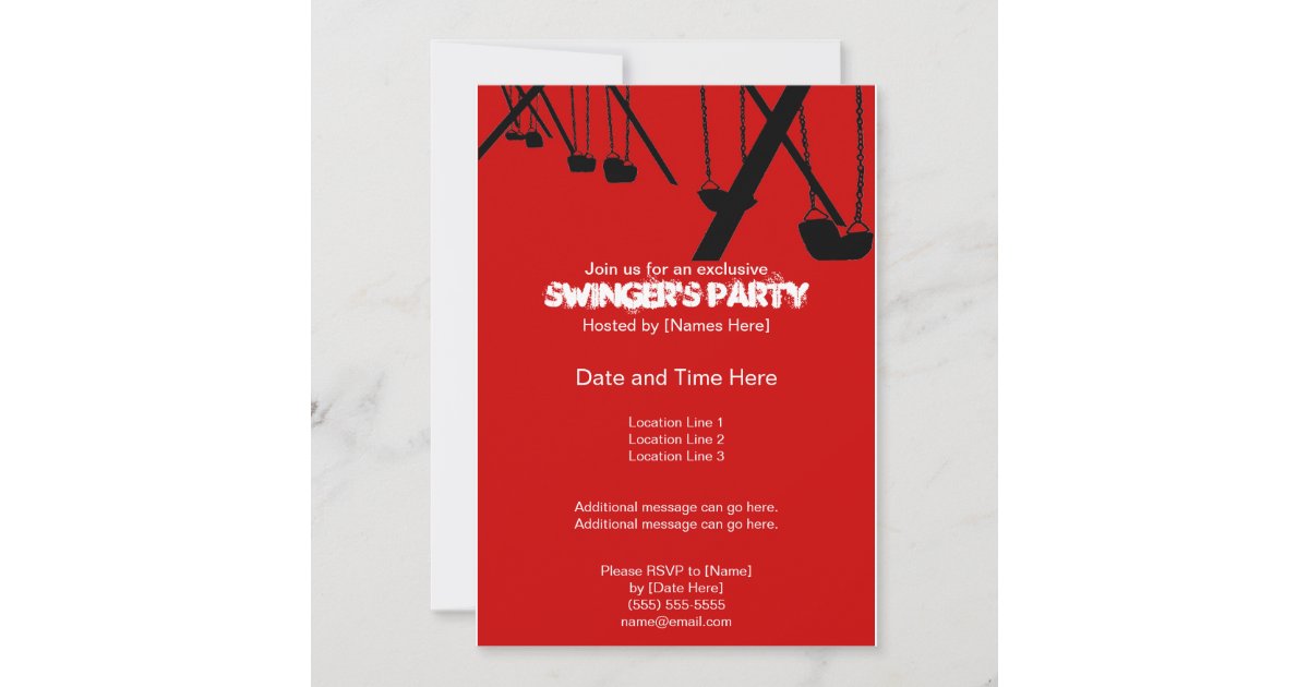 Tasteful Swingers Party Invitations Zazzle 8505