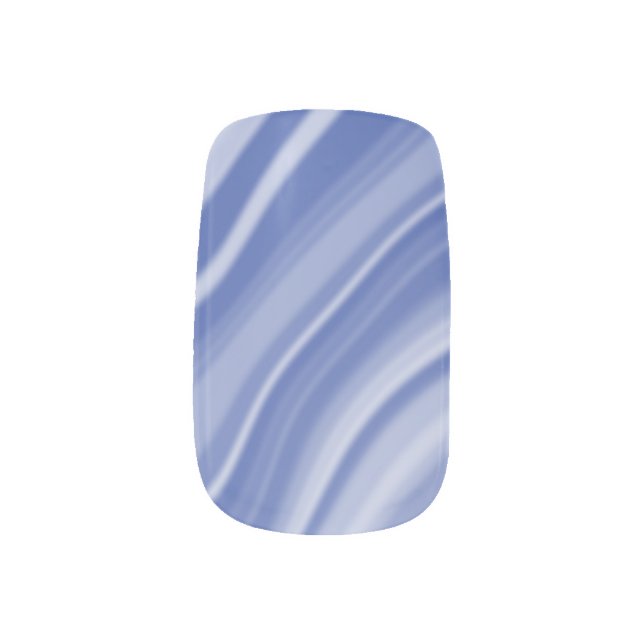 Tasteful White Monochrome Blurred Stripes Minx Nail Art (Left Thumb)