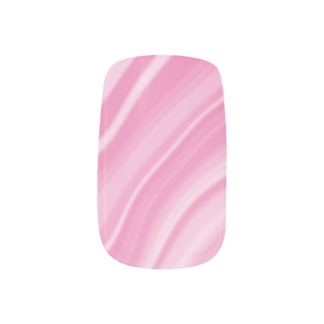 Tasteful White Monochrome Blurred Stripes Minx Nail Art (Left Thumb)