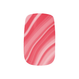 Tasteful White Monochrome Blurred Stripes Minx Nail Art