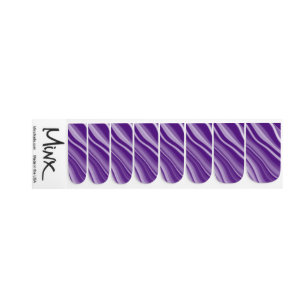 Tasteful White Monochrome Blurred Stripes Minx Nail Art