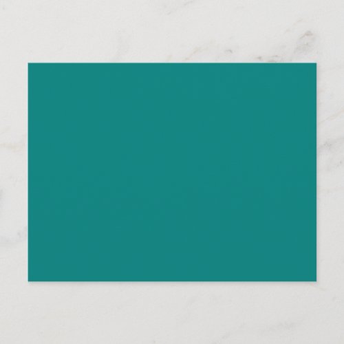 Tastefully Sophisticated Teal Color Postcard