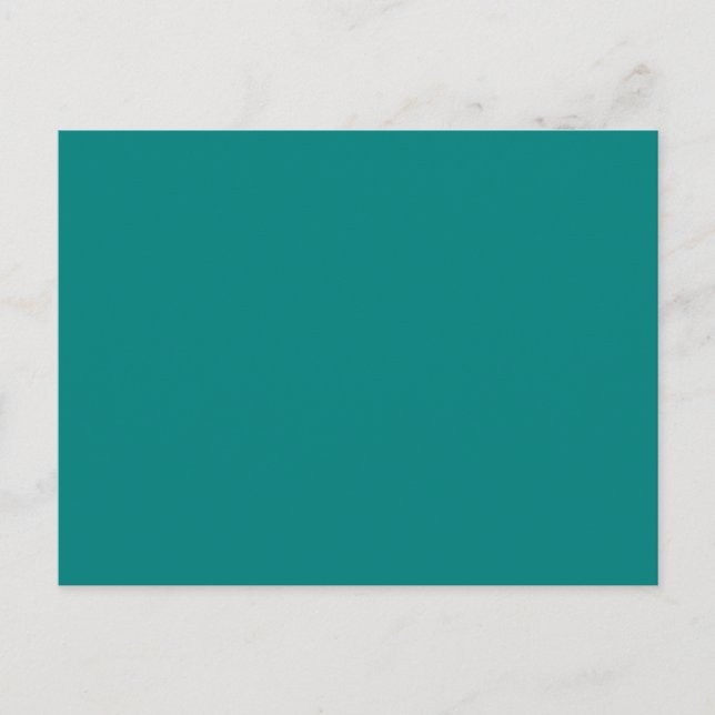 Tastefully Sophisticated Teal Color Postcard (Front)