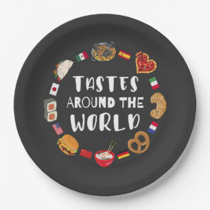 Tastes around the world paper plates