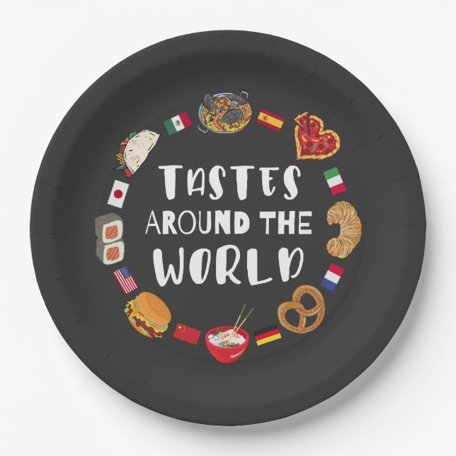 Tastes around the world paper plates (Front)