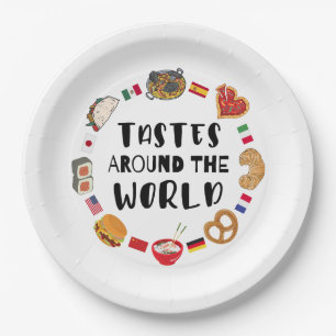 Tastes around the world paper plates