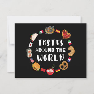 Tastes around the world postcard