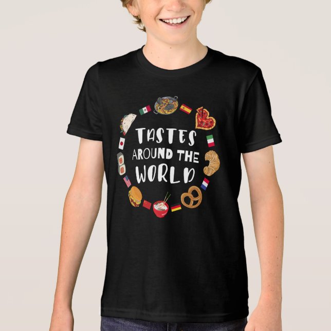 Tastes around the world Tri-Blend shirt (Front)