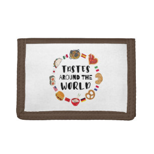 Tastes around the world tri-fold wallet