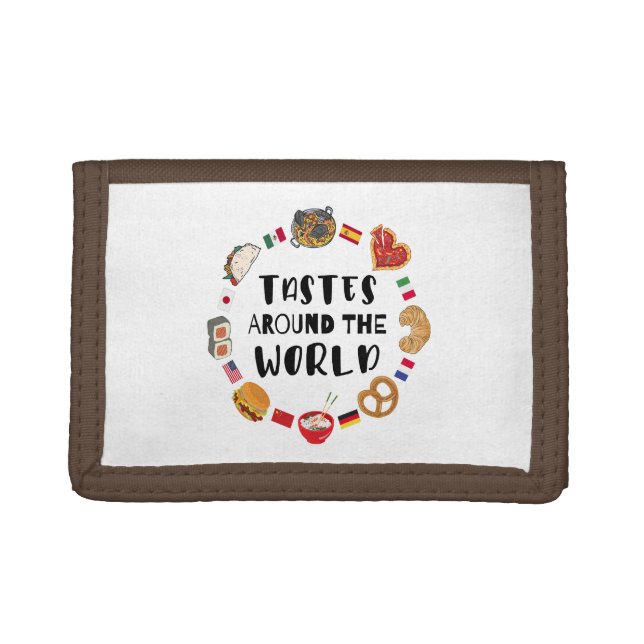 Tastes around the world trifold wallet (Front)