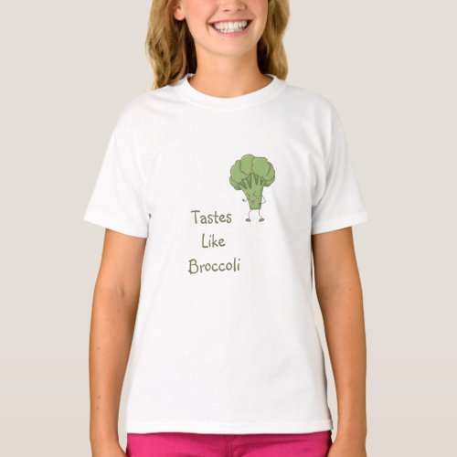 Tastes Like Broccoli Laughing Green Stalk T_Shirt