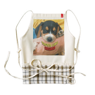 Tastes Like Chicken Beagle Puppy Zazzle HEART Apron