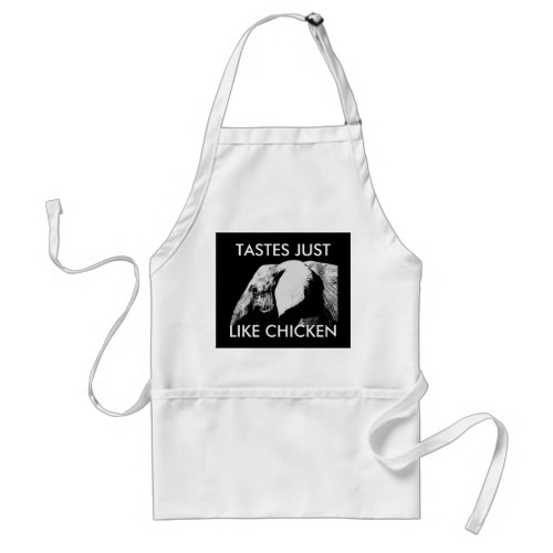 Tastes Like Chicken Elephant Apron