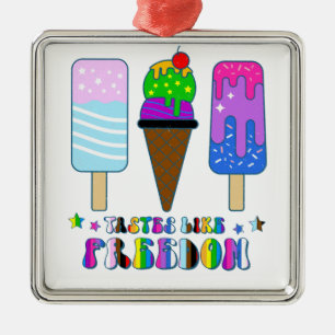 Tastes Like Freedom - LGBTQ+ Equality Metal Ornament