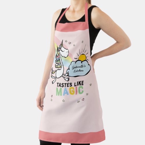 Tastes Like Magic Unicorn Kitchen Apron