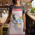 Tastes Like Magic Unicorn Kitchen Apron<br><div class="desc">Tastes Like Magic Unicorn Kitchen Apron - If you are such an amazing cook that your food tastes like magic. This is the perfect kitchen apron for you. A magical whimsical unicorn flying around rainbows and stars. Dinner time just got so much better. Never be lost for your next meal...</div>